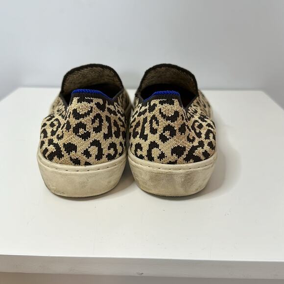 Rothy's Womens The Slip On Sneaker Camo Cat Size 7.5 Leopard Print Tan Casual - Picture 3 of 8